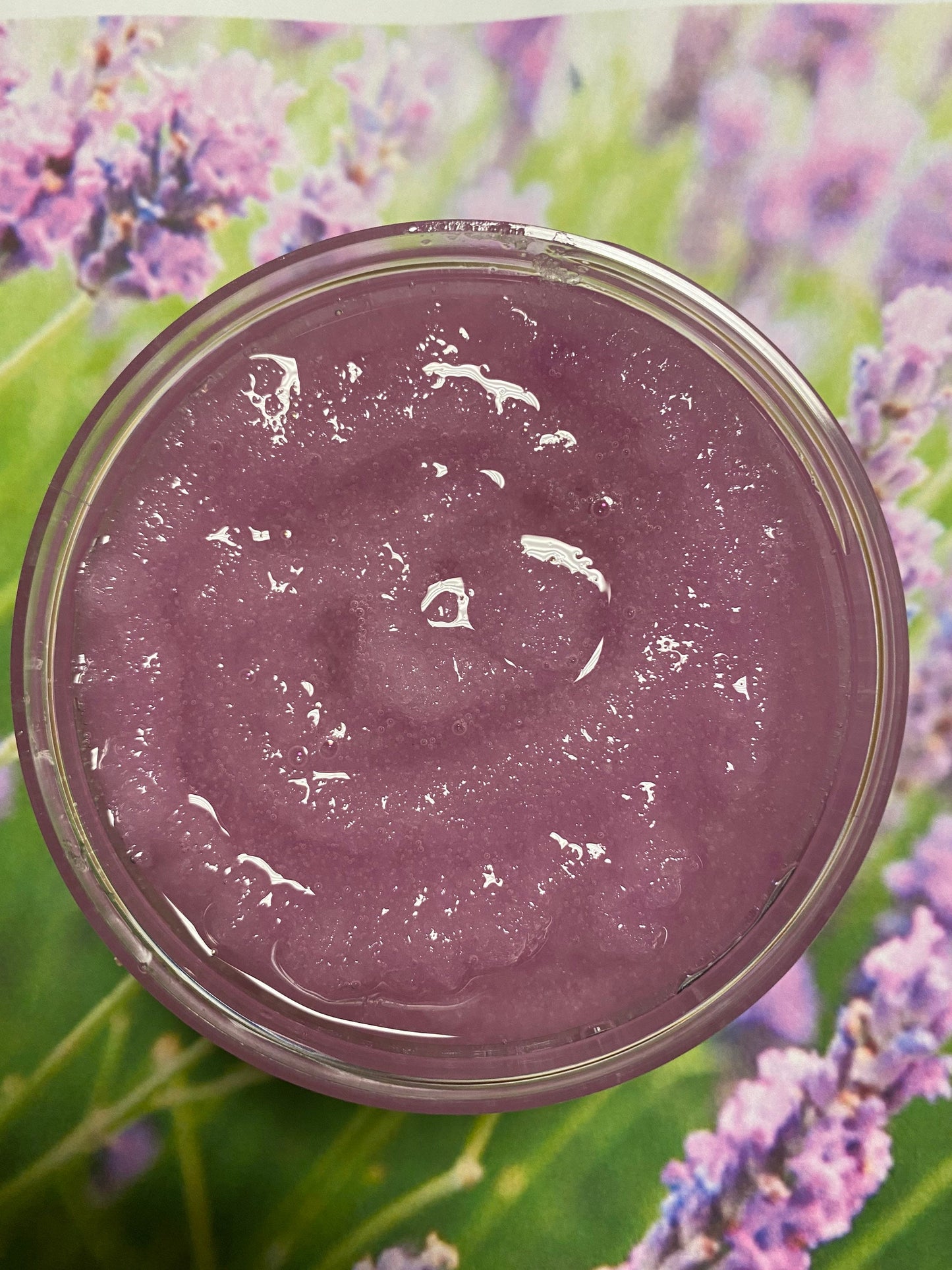Whipped Lavender Vanilla and Shea Butter Sugar Scrub Organic Natural Chemical Free Exfoliating Skin Softening Moisturizing 8 oz