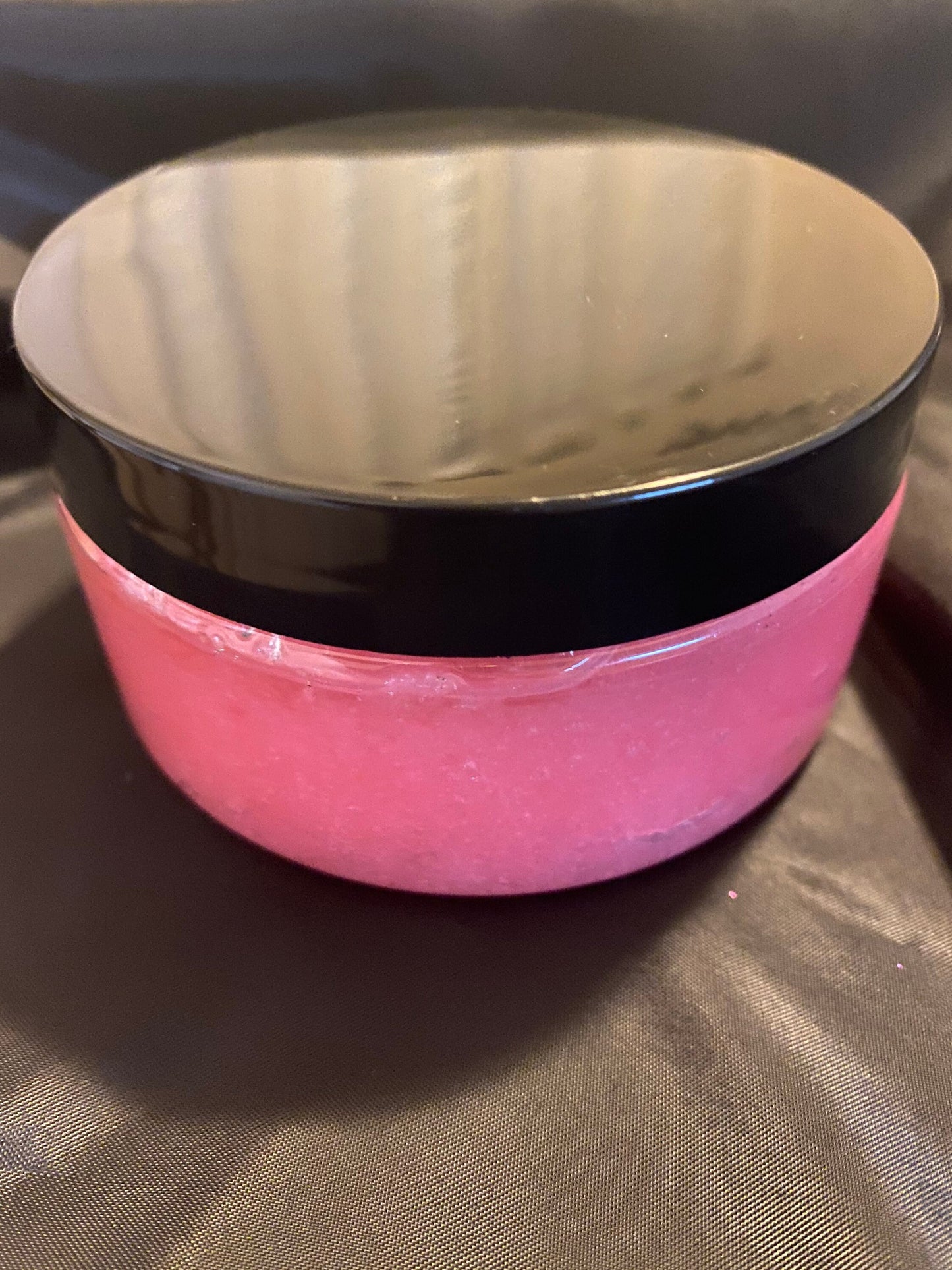 Pink Sugar Scrub Organic Natural Exfoliate Dry Skin Chemical Free Skin Softening Moisturizing Oils FREE SHIPPING 8 oz