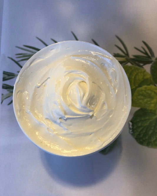 ROSEMARY MINT Triple Whipped Body Shea Butter Skin Vegan Souffle Dry Skin Nourish Moisturizer Cream (Freshly Whipped) FREE Ship 16 oz