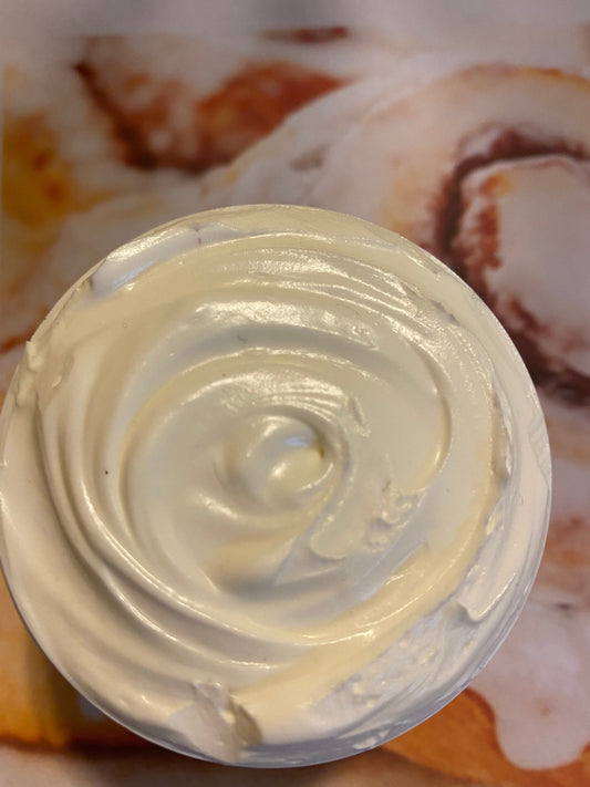 Cinnamon Buns - Triple Whipped Shea Butter Organic Natural Dry Skin Cream Moisturize Body Chemical Free (Freshly Whipped to order) 16 oz -