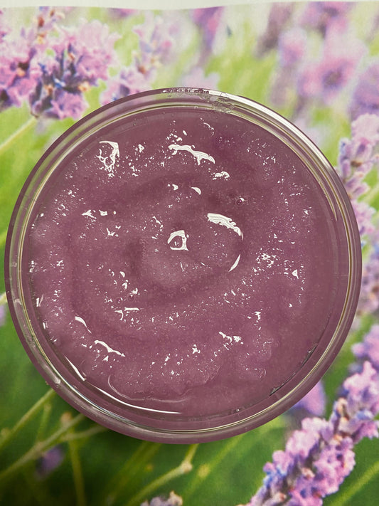 Whipped Lavender Vanilla and Shea Butter Sugar Scrub Organic Natural Chemical Free Exfoliating Skin Softening Moisturizing 8 oz
