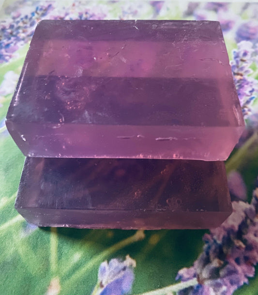 2 Bars Lavender Essential oil- Antibacterial Natural Vegan Glycerin Soap 3.5 oz Each Handmade