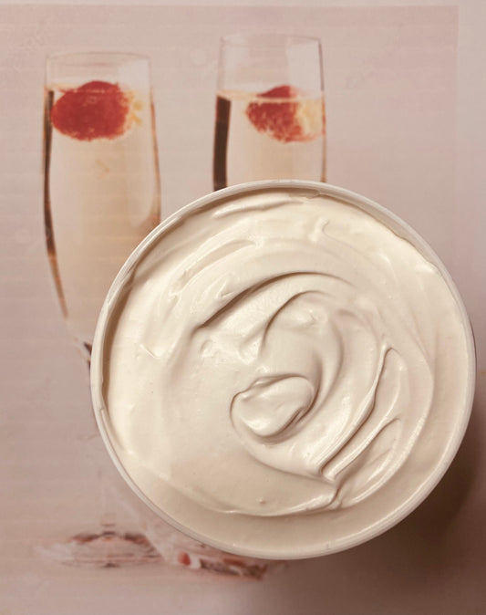 Strawberries and Champagne Triple Whipped Shea Butter Organic Dry Skin Moisturize Body Vegan Self Care 16 oz (Freshly Whipped to Order)