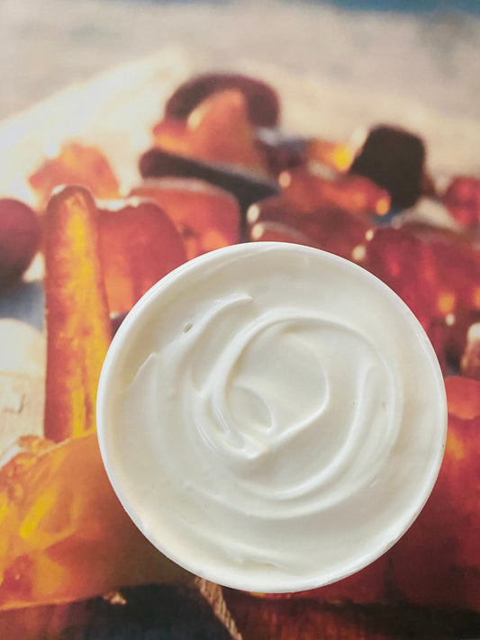 Amber Vanilla Triple Whipped Shea Butter Natural Chemical Free Moisturize Dry Skin Cream Vegan 16 oz (Freshly Whipped) FREE SHIPPING