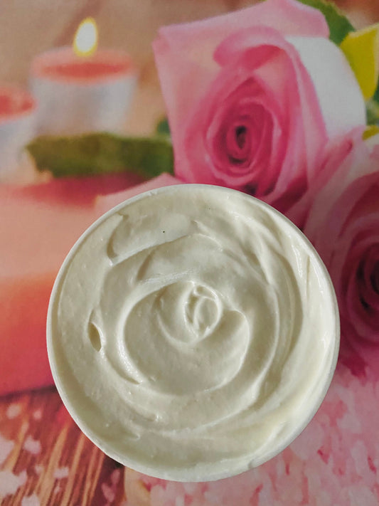 RED ROSE Whipped Shea Body Butter Skin Food Souffle Dry Skin Moisturizer Cream Chemical Free Self Care (Freshly Whipped) FREE Ship 16 oz