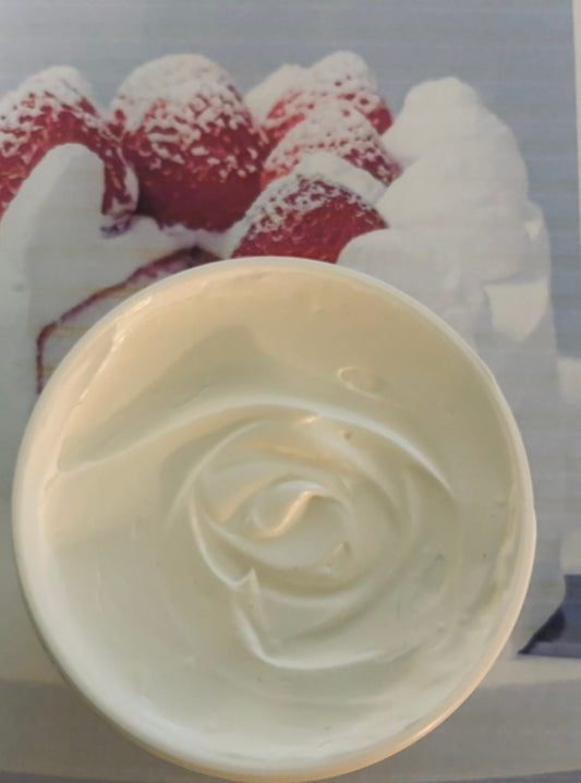 Strawberry Shortcake Triple Whipped Shea Butter Organic Vegan Natural Body Cream Vegan Self Care (Freshly Whipped) 16 oz FREE SHIPPING