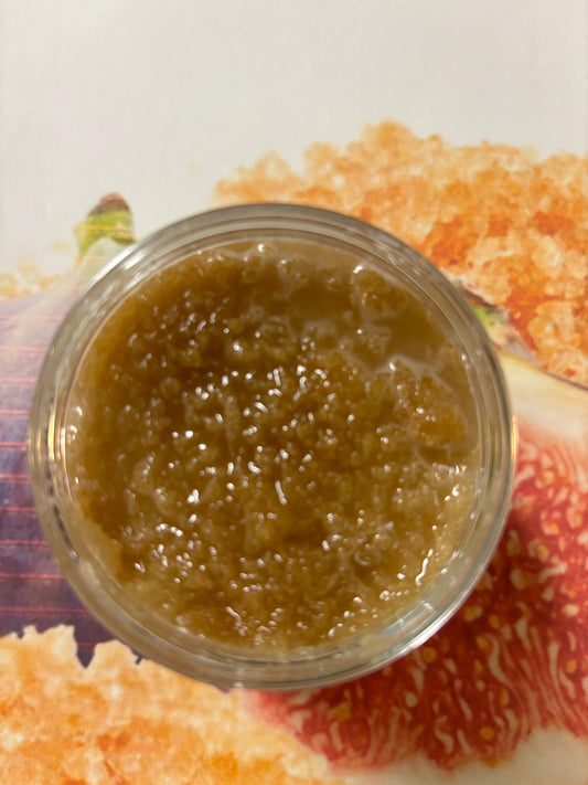Whipped Brown Sugar & Fig Brown Sugar and Shea Butter Scrub Gentle Polish Exfoliating Skin Softening Self Care Spa Quality 8 oz