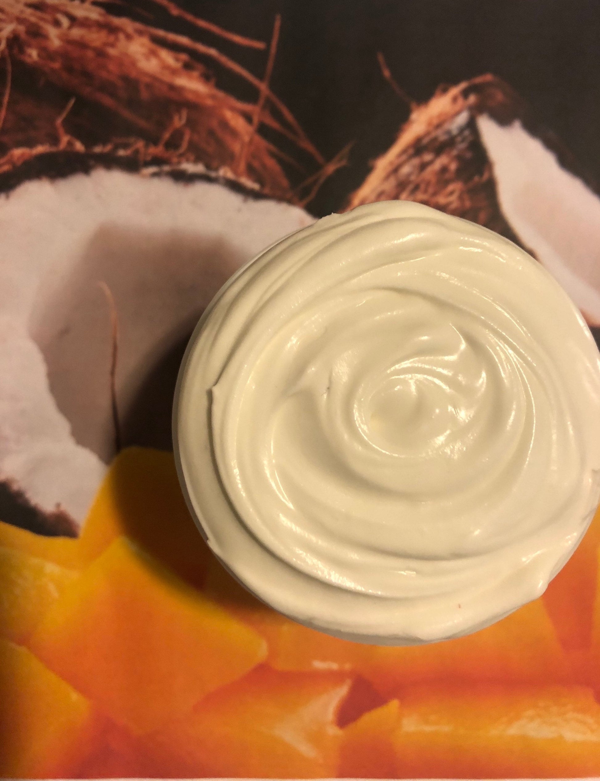 COCONUT MANGO Whipped Body Shea Butter Skin Food Souffle Dry Skin Nourishment Moisturizer - FREE Ship 16 oz