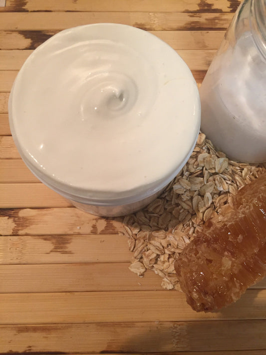 OATMEAL MILK & HONEY - Triple Whipped Shea Butter Organic Natural Dry Skin Food Moisturize Body Chemical Free 16 oz -