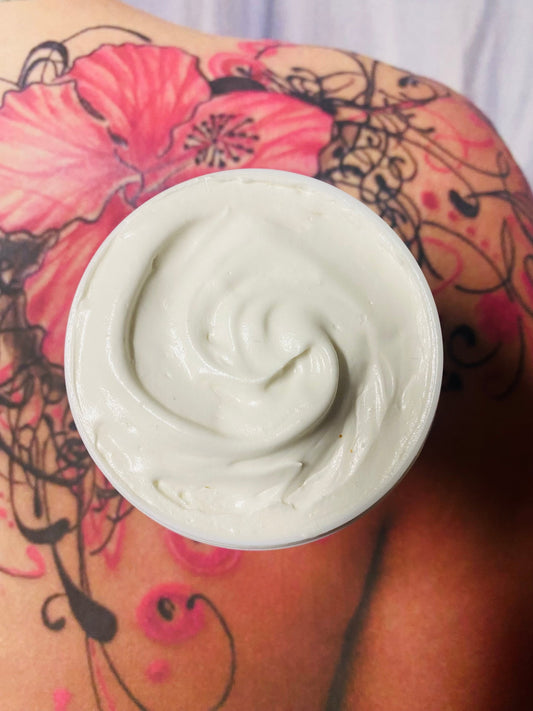 Tattoo Skin Ink Brightening Butter Cream All Natural Vegan Chemical Free 4 oz