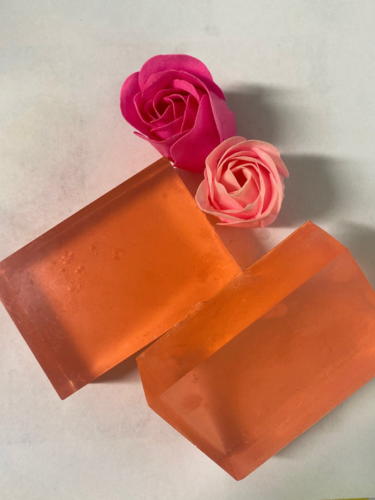 2 Bars Rose Water- Natural Vegan Glycerin Soap Cleansing Bar Detergent Free 3.5 oz Each Handmade